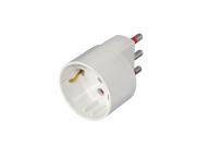 Adattatore Spina 10a Con Uscita Presa Schuko Bianco Eco 33031 Propart Pes1006wp